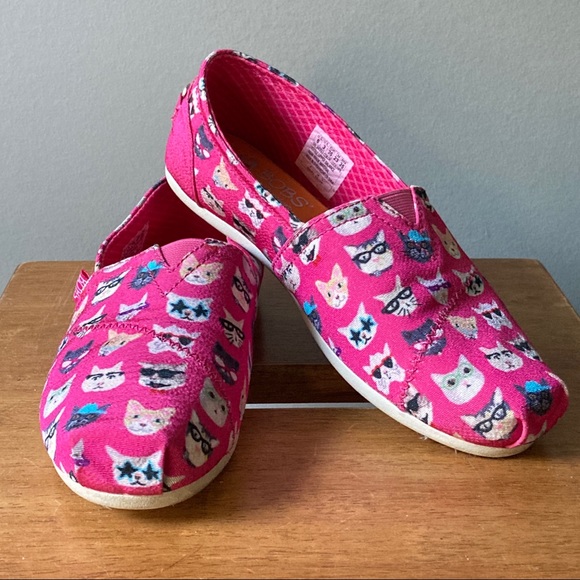 Skechers Pink Cat Face Shoes 